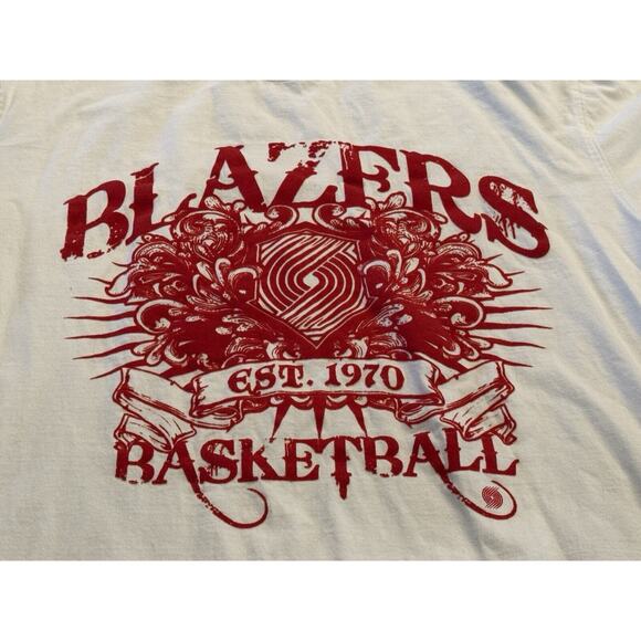 UNK Mens White NBA Portland Trailblazers EST. 1970 Basketball T-Shirt Size XL - Picture 4 of 7
